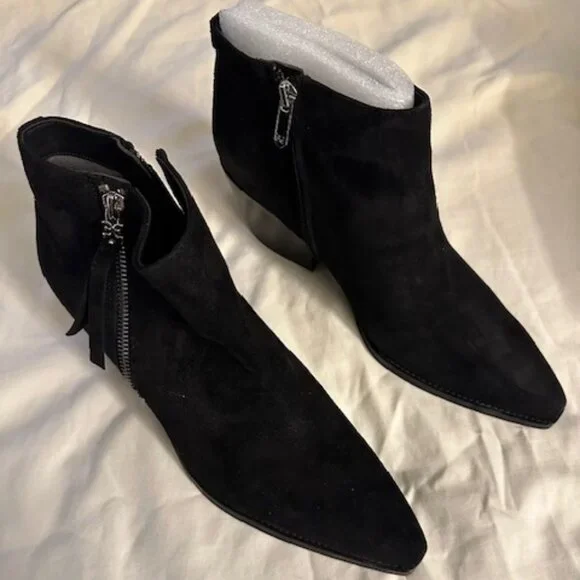 NIB Sam Edelman Walden Ankle Boot Black Suede 9.5M - Picture 2 of 11